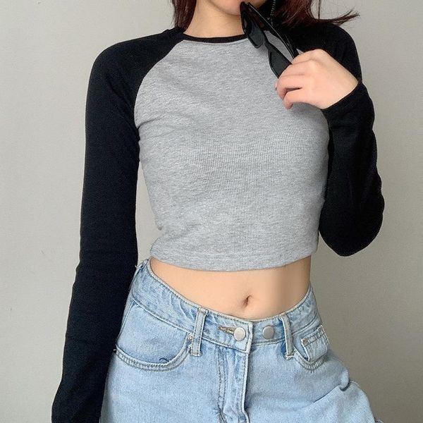 women crop long sleeve round neck slim fit raglan short for summer fall drop shipping, White
women crop long sleeve round neck slim fit raglan short for summer fall drop shipping, White