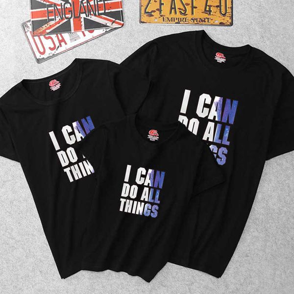 family look daddy mommy and me clothes summer short sleeve tshirt letter casual cotton black matching family outfits 210713, Blue
family look daddy mommy and me clothes summer short sleeve tshirt letter casual cotton black matching family outfits 210713, Blue