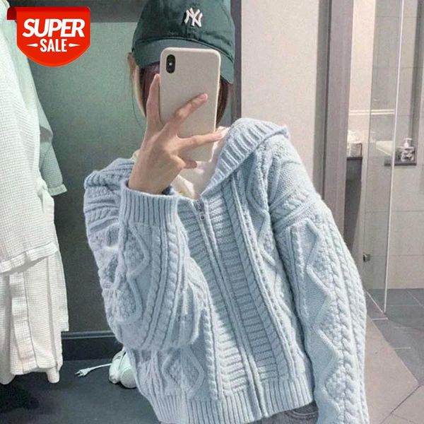 autumn and winter knitted cardigan long-sleeved sweater new korean chic lazy style korean loose and thick outer wear baby soft #um14, White
autumn and winter knitted cardigan long-sleeved sweater new korean chic lazy style korean loose and thick outer wear baby soft #um14, White