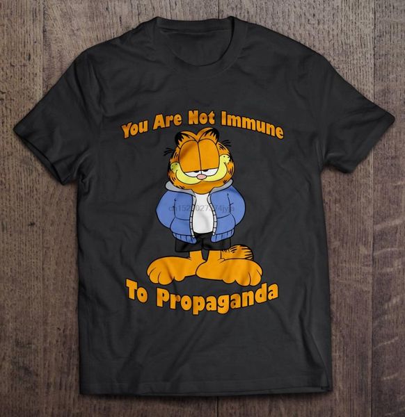 men's t-shirts men funny t shirt fashion tshirt you are not immune to propaganda garfield version women t-shirt, White;black
men's t-shirts men funny t shirt fashion tshirt you are not immune to propaganda garfield version women t-shirt, White;black