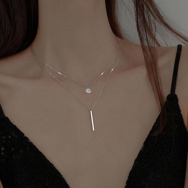 pendant necklaces gold silver color double layer necklace round shiny full zircon long gift for girl jewelry accessories
pendant necklaces gold silver color double layer necklace round shiny full zircon long gift for girl jewelry accessories
