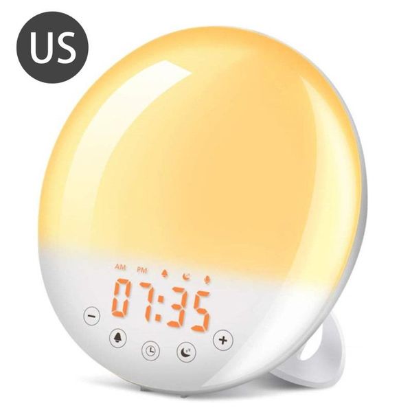 other clocks & accessories smart sunrise wake-up light led alarm clock wi-fi 7 colors fm radio digital changing atmosphere
other clocks & accessories smart sunrise wake-up light led alarm clock wi-fi 7 colors fm radio digital changing atmosphere