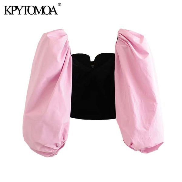 vintage stylish patchwork velvet cropped blouses women fashion v neck puff sleeve female shirts chic blusas mujer 210225, White
vintage stylish patchwork velvet cropped blouses women fashion v neck puff sleeve female shirts chic blusas mujer 210225, White