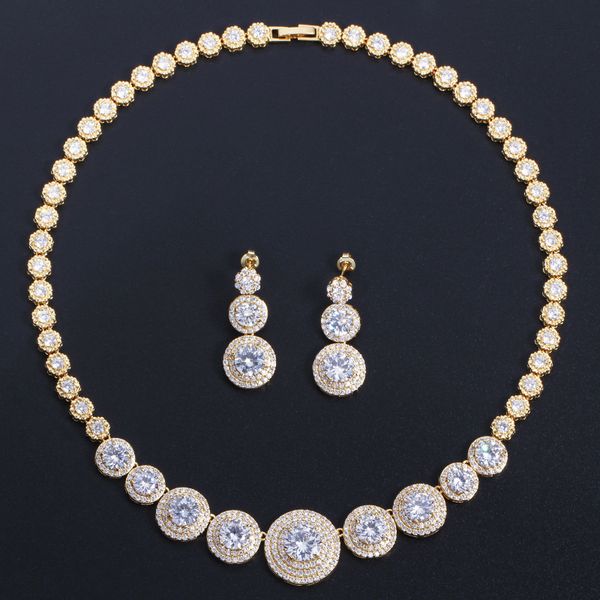t0132 bridal high-grade micro inlaid zircon necklace earrings two-piece set of noble wedding banquet jewelry, Black
t0132 bridal high-grade micro inlaid zircon necklace earrings two-piece set of noble wedding banquet jewelry, Black