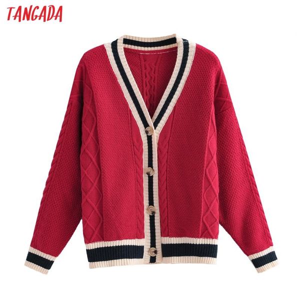women's knits & tees tangada women elegant red twist long cardigan vintage jumper lady fashion oversized knitted coat 1f298, White
women's knits & tees tangada women elegant red twist long cardigan vintage jumper lady fashion oversized knitted coat 1f298, White