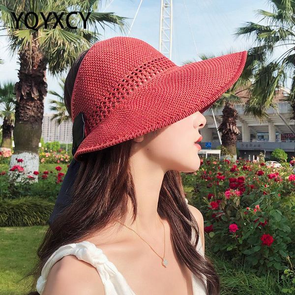 wide brim hats yqyxcy hat women summer outdoor sunshade empty big straw bowknot sun female foldable breathable beach travel sunhat, Blue;gray
wide brim hats yqyxcy hat women summer outdoor sunshade empty big straw bowknot sun female foldable breathable beach travel sunhat, Blue;gray