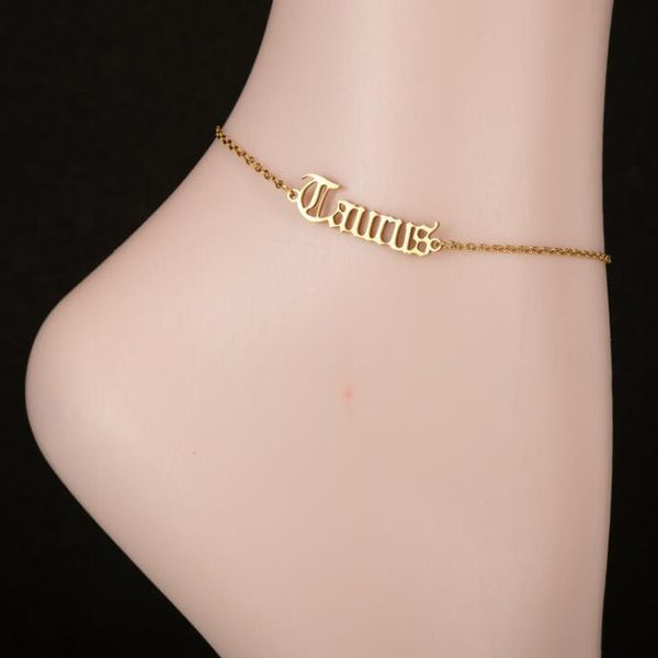 old english zodiac sign punk charm anklets 12 constellation classic letter ankle bracelet stainless steel jewelry women gift, Red;blue
old english zodiac sign punk charm anklets 12 constellation classic letter ankle bracelet stainless steel jewelry women gift, Red;blue