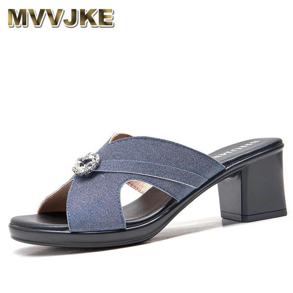 slippers mvvjke fashion middle-aged rhinetone summer shoes plus size 41 thick heel women sandals mother, Black
slippers mvvjke fashion middle-aged rhinetone summer shoes plus size 41 thick heel women sandals mother, Black