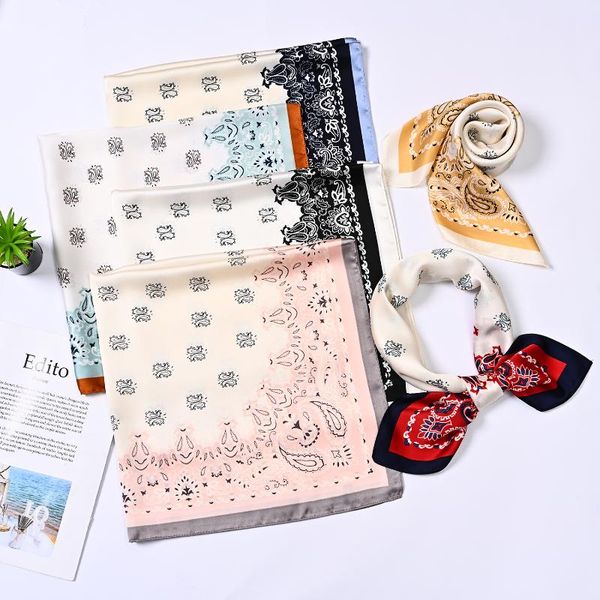 scarves 70cm small square scarf female simulation silk cashew flower all-match wrapped turban headband, Blue;gray
scarves 70cm small square scarf female simulation silk cashew flower all-match wrapped turban headband, Blue;gray