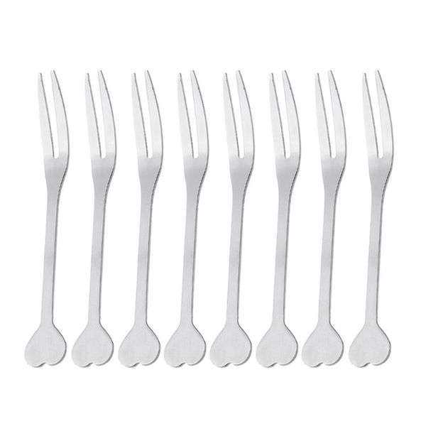 20pcs mini heart shaped handle fruit fork stainless steel lovely cake dessert forks tines fork for home restaurant l (silver
20pcs mini heart shaped handle fruit fork stainless steel lovely cake dessert forks tines fork for home restaurant l (silver