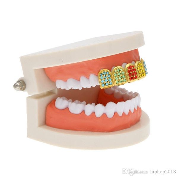iced out gold grillz teeth dental grills colorful simulation diamond fashion mens hip hop jewelry, Black
iced out gold grillz teeth dental grills colorful simulation diamond fashion mens hip hop jewelry, Black