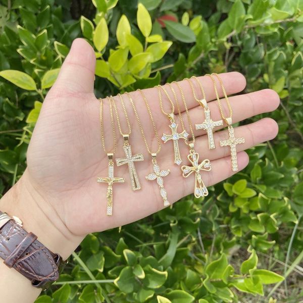 pendant necklaces selling wholesale 18k gold cross necklace personality hip hop zircon gothic jewelry, Silver
pendant necklaces selling wholesale 18k gold cross necklace personality hip hop zircon gothic jewelry, Silver