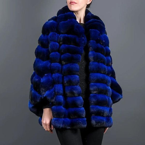 women's fur & faux fashion royal blue real rex coat medium length stand collar genuine jacket female outwear, Black
women's fur & faux fashion royal blue real rex coat medium length stand collar genuine jacket female outwear, Black