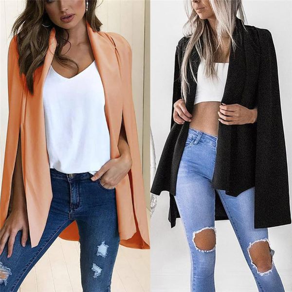 women's suits & blazers women ladies long sleeve solid color stylish duster blazer jacket coat femme chaqueta femenina ol blazermujer a, White;black
women's suits & blazers women ladies long sleeve solid color stylish duster blazer jacket coat femme chaqueta femenina ol blazermujer a, White;black