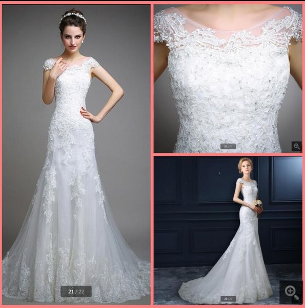 2021 robe de soiree white tulle mermaid wedding dress beaded cap sleeve lace appliques vintage bride dresses court train corset long modest
2021 robe de soiree white tulle mermaid wedding dress beaded cap sleeve lace appliques vintage bride dresses court train corset long modest