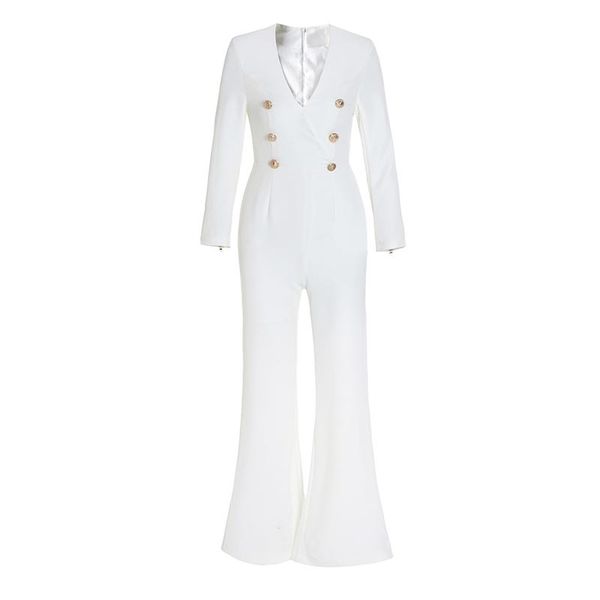 women's jumpsuits & rompers europe america 2021 spring autumn temperament v-neck banquet high street dignified atmosphere slim boot cut, Black;white
women's jumpsuits & rompers europe america 2021 spring autumn temperament v-neck banquet high street dignified atmosphere slim boot cut, Black;white