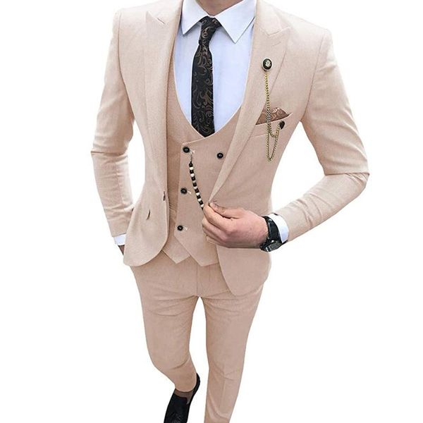 men's suits & blazers suit slim fit 3 piece grey casual prom tuxedos groom peaked lapel business for wedding (blazer+vest+pant), White;black
men's suits & blazers suit slim fit 3 piece grey casual prom tuxedos groom peaked lapel business for wedding (blazer+vest+pant), White;black
