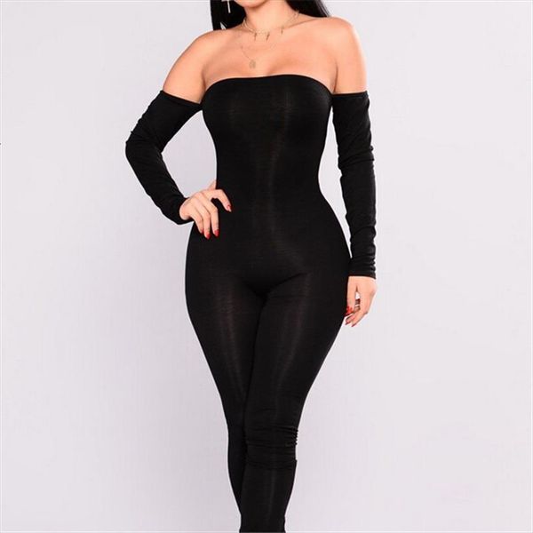 autumn casual skinny black women jumpsuit long sleeve off shoulder bodycon clubwear trouser, Black;white
autumn casual skinny black women jumpsuit long sleeve off shoulder bodycon clubwear trouser, Black;white
