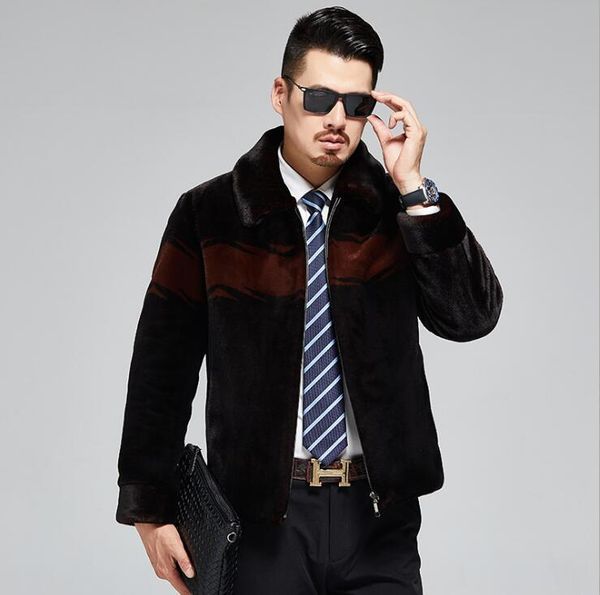 men's fur & faux mink leather jacket mens warm short coat men loose jackets winter autumn thicken jaqueta de couro fashion, Black
men's fur & faux mink leather jacket mens warm short coat men loose jackets winter autumn thicken jaqueta de couro fashion, Black
