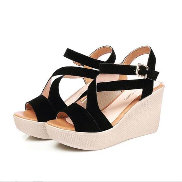 2021 new sandals female summer wedge with high-heeled flat-bottomed muffin platform waterproof platform wild student shoes, Black
2021 new sandals female summer wedge with high-heeled flat-bottomed muffin platform waterproof platform wild student shoes, Black