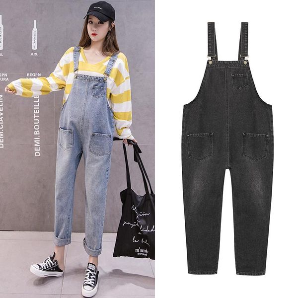 denim maternity wear denim bib pants workwear loose adjustable maternity pants, White
denim maternity wear denim bib pants workwear loose adjustable maternity pants, White