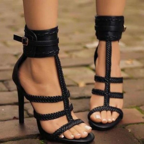 sandals summer women black pu leather t-strap braided belt buckle stiletto high heeled shoes lady
sandals summer women black pu leather t-strap braided belt buckle stiletto high heeled shoes lady