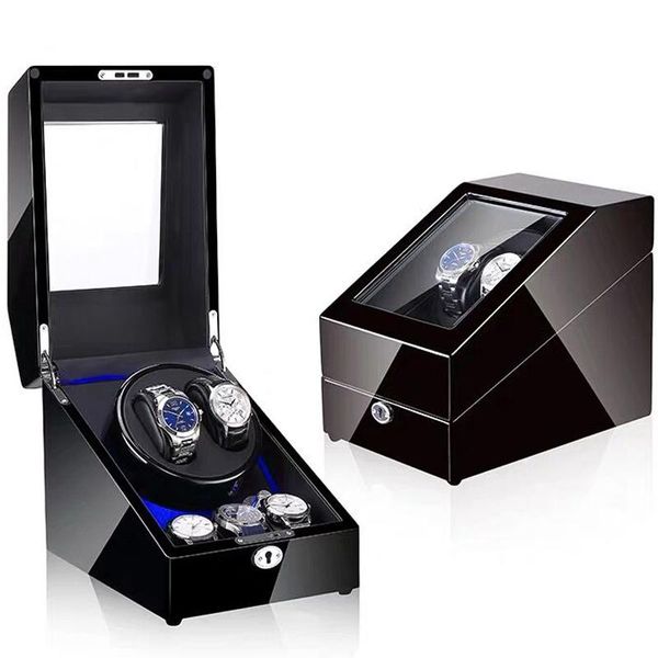 watch boxes & cases 2+3 led carbon fiber leather automatic winder rotator holder display motor shaker box mover winding remontoir watchwinde, Black;blue
watch boxes & cases 2+3 led carbon fiber leather automatic winder rotator holder display motor shaker box mover winding remontoir watchwinde, Black;blue
