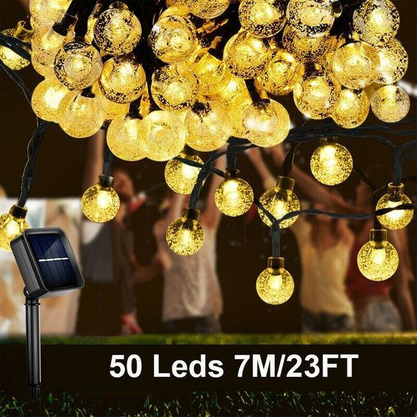 ula1l 7m 50leds solar string lights outdoor 3d crystal ball globe garden party decor
ula1l 7m 50leds solar string lights outdoor 3d crystal ball globe garden party decor