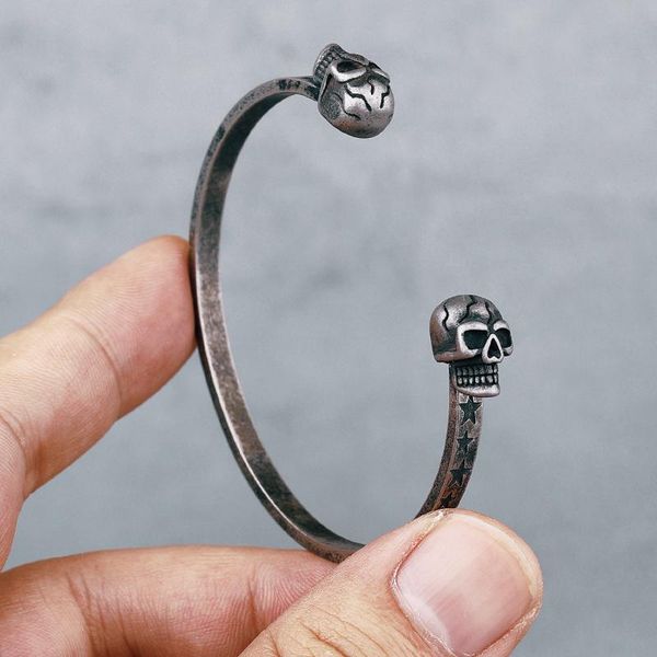 bangle rock stars skull stainless steel mens bracelets bangles vintage punk hip hop for couple girl boyfriend jewelry gift wholesale, Black
bangle rock stars skull stainless steel mens bracelets bangles vintage punk hip hop for couple girl boyfriend jewelry gift wholesale, Black