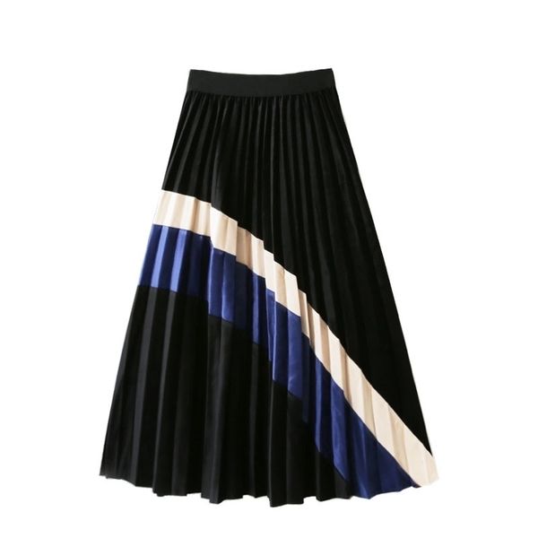 autumn winter golden velvet color midi skirt elastic high waist skirt for women slim pleated long womens skirts female 210309, Black
autumn winter golden velvet color midi skirt elastic high waist skirt for women slim pleated long womens skirts female 210309, Black