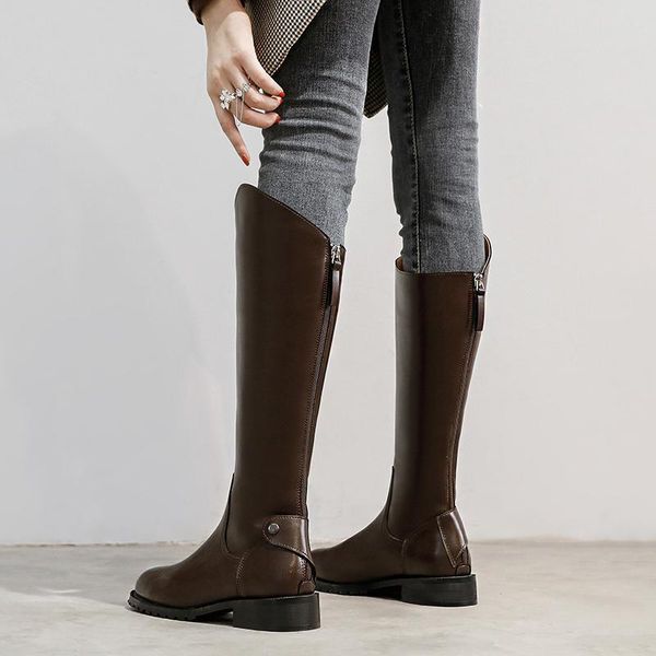 boots 2021 autumn and winter knee-length women's microfiber round toe zipper warm ladies fashion, Black
boots 2021 autumn and winter knee-length women's microfiber round toe zipper warm ladies fashion, Black