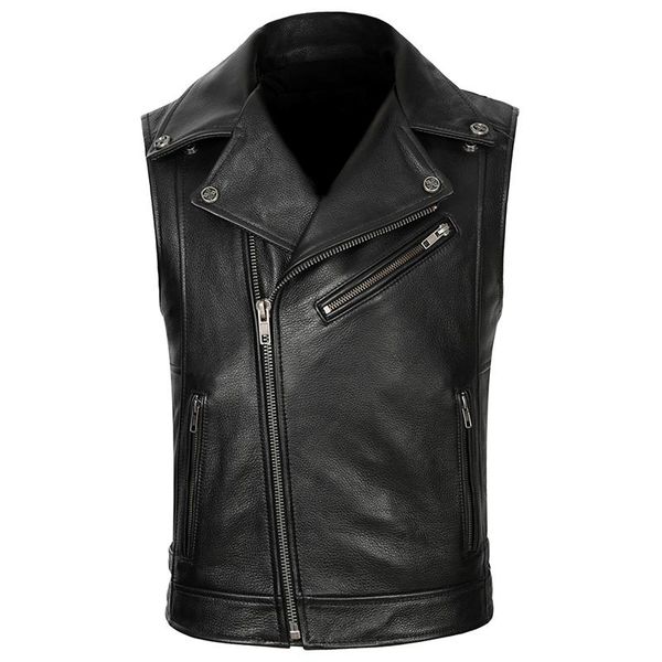 men's vests 2021 black men slim fit biker's leather vest plus size xxxxl genuine cowhide autumn short motorcycle, Black;white
men's vests 2021 black men slim fit biker's leather vest plus size xxxxl genuine cowhide autumn short motorcycle, Black;white
