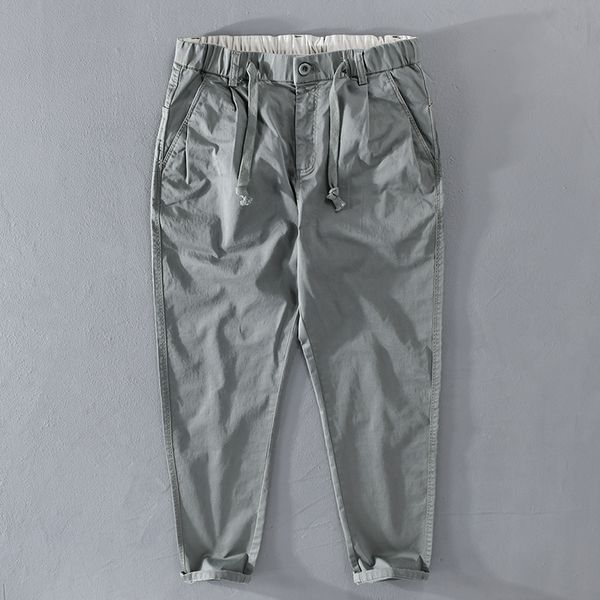 2021 new stretched ankle-length elastic waist cotton pants brand fashion comfortable solid trousers men trendy men's clothes spodnie ci, Black
2021 new stretched ankle-length elastic waist cotton pants brand fashion comfortable solid trousers men trendy men's clothes spodnie ci, Black