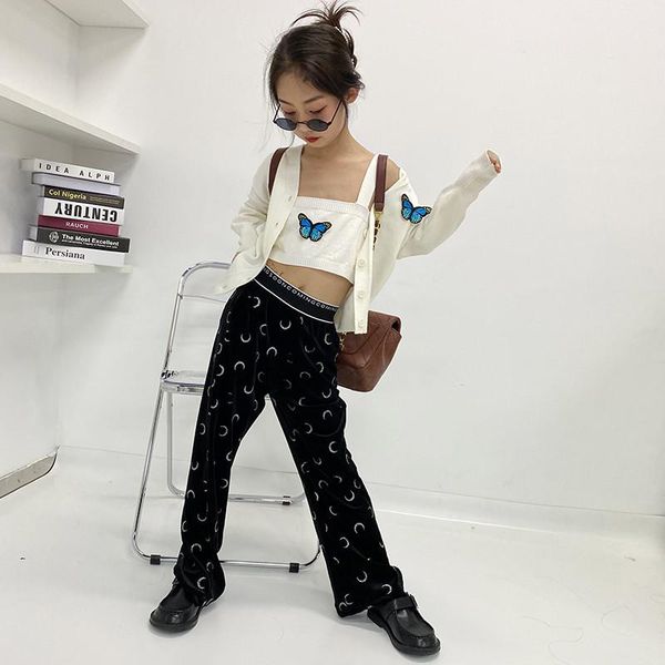 girls' pants 2021 spring new fashion girl moon printed high waist ribbon wide leg pants, Blue
girls' pants 2021 spring new fashion girl moon printed high waist ribbon wide leg pants, Blue