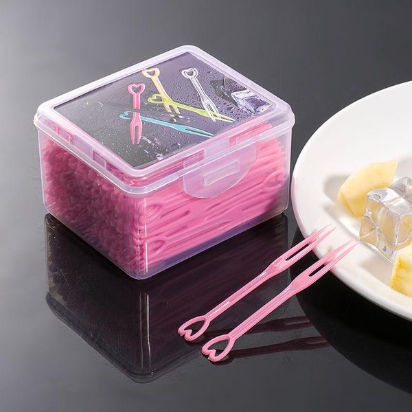 disposable dinnerware 200pcs fruit forks plastic picks creative cake fork with storage box party dessert utensils
disposable dinnerware 200pcs fruit forks plastic picks creative cake fork with storage box party dessert utensils