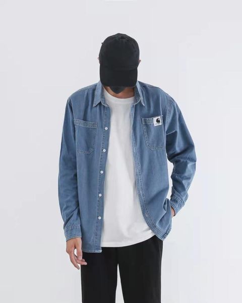men's casual shirts autumn denim shirt long-sleeved ins thin section large size korean version loose high-quality tooling, White;black
men's casual shirts autumn denim shirt long-sleeved ins thin section large size korean version loose high-quality tooling, White;black