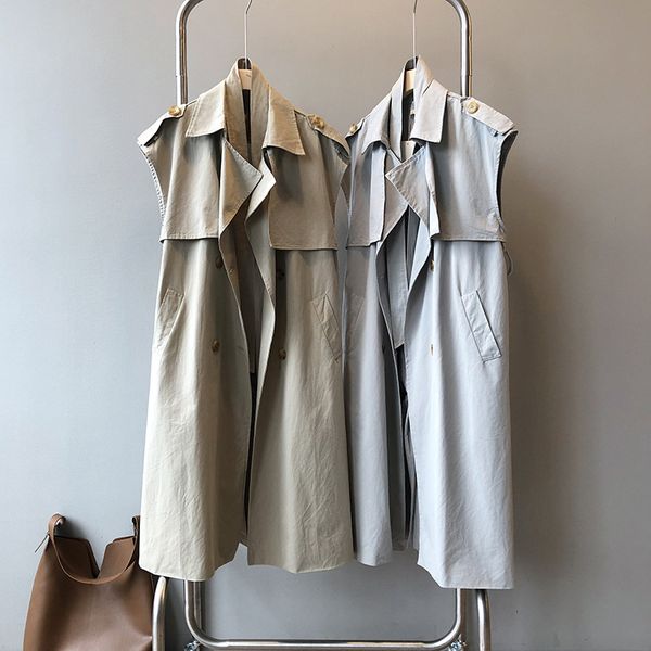 women's vests casaco longo feminino sem mangas com cordões, novo colete solto de amarrar, mangas, estilo britânico, para outono ohce, Black;white
women's vests casaco longo feminino sem mangas com cordões, novo colete solto de amarrar, mangas, estilo britânico, para outono ohce, Black;white