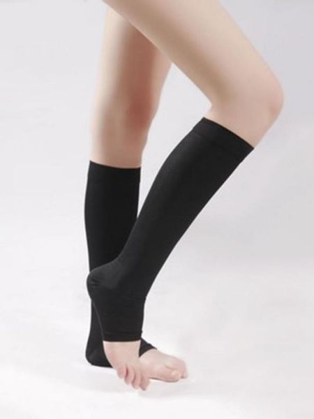 sports socks 18-21mm men's and women's elastic leg support stockings open toe hg knee high s-xl, Black
sports socks 18-21mm men's and women's elastic leg support stockings open toe hg knee high s-xl, Black