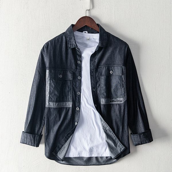 2021 spring new style italy brand shirt denim cotton shirts for men casual long-sleeved clothing mens chemise camisa 4mue, White;black
2021 spring new style italy brand shirt denim cotton shirts for men casual long-sleeved clothing mens chemise camisa 4mue, White;black