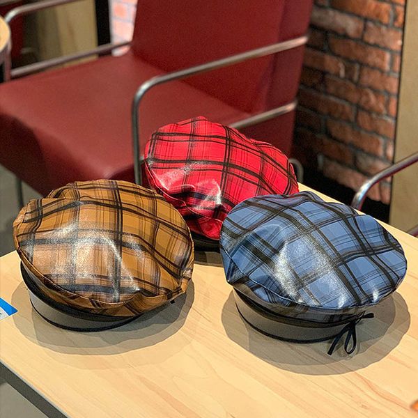 2021 new fashion faux leather tartan check women girl printed plain flat winter french style pu beret painter hat x46d, Blue;gray
2021 new fashion faux leather tartan check women girl printed plain flat winter french style pu beret painter hat x46d, Blue;gray