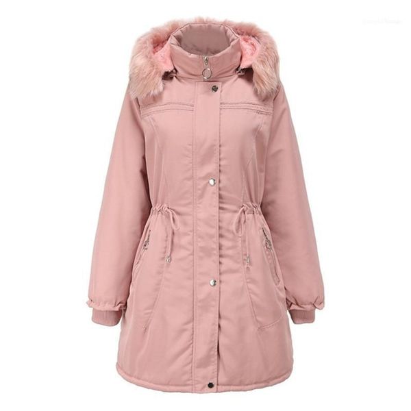 women's down & parkas winter jacket women fur hooded slim thicken warm fleece lined long coat outwear female snow ladies brand clothing, Black
women's down & parkas winter jacket women fur hooded slim thicken warm fleece lined long coat outwear female snow ladies brand clothing, Black