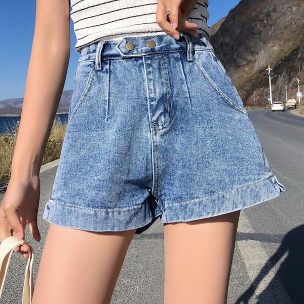 women's shorts high waist wide leg women summer flare short jeans feminino casual loose denim pants vintage jean, White;black
women's shorts high waist wide leg women summer flare short jeans feminino casual loose denim pants vintage jean, White;black