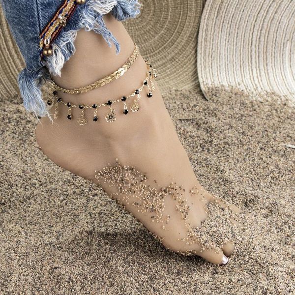 new style bohemian style black crystal pendant flower jiao shi pin bead necklace beach anklet 2 pieces, Red;blue
new style bohemian style black crystal pendant flower jiao shi pin bead necklace beach anklet 2 pieces, Red;blue