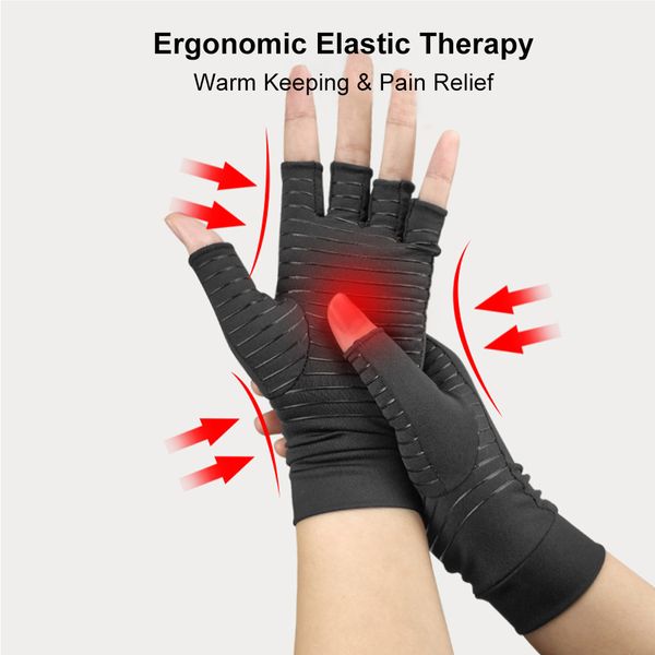 1pair compression arthritis gloves joint muscle tissue arthritis pain relief fingerless compression brace elastic therapy
1pair compression arthritis gloves joint muscle tissue arthritis pain relief fingerless compression brace elastic therapy
