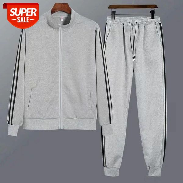 2020 new men's sports suit autumn 2 pcs male tracksuit zipper sets sweatshirt muscle men gyms running suit casual trousers set #mp1h, Gray
2020 new men's sports suit autumn 2 pcs male tracksuit zipper sets sweatshirt muscle men gyms running suit casual trousers set #mp1h, Gray
