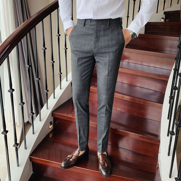 British 2021 New Casual Business Style of Men's Plaid Pants Formal Wear Fine Fit All Straight Fashion Games Gentlemen's Office 36 I77L, Black
British 2021 New Casual Business Style of Men's Plaid Pants Formal Wear Fine Fit All Straight Fashion Games Gentlemen's Office 36 I77L, Black