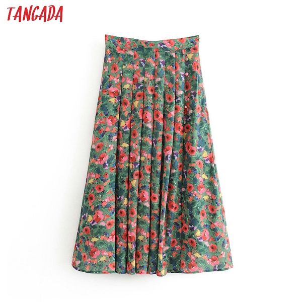 tangada women french style floral midi skirt faldas mujer vintage zipper office ladies elegant chic mid calf skirts 1t10 210309, Black
tangada women french style floral midi skirt faldas mujer vintage zipper office ladies elegant chic mid calf skirts 1t10 210309, Black