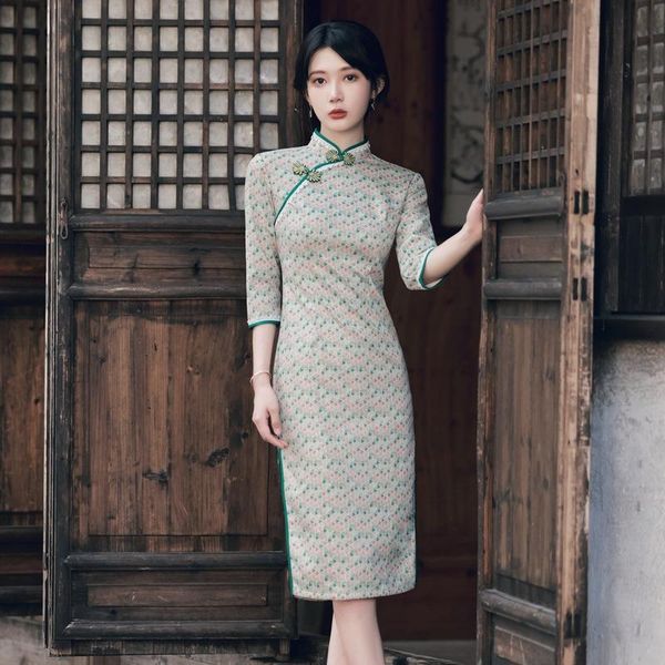 ethnic clothing vintage button slim women qipao long fork mandarin collar chinese traditional gorgeous evening dress ladies cheongsam, Red
ethnic clothing vintage button slim women qipao long fork mandarin collar chinese traditional gorgeous evening dress ladies cheongsam, Red