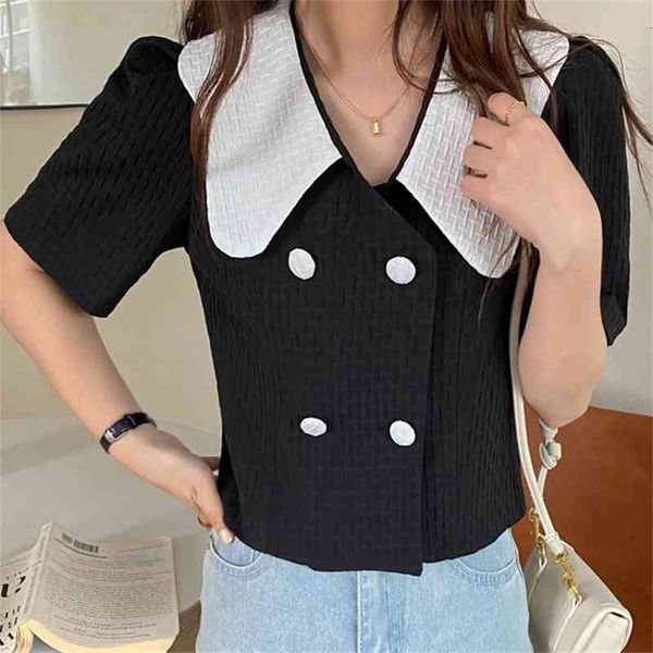 women's blouses & shirts vintage plus size color-hit chic basic ol short sleeves coats office lady high street gentle brief femme, White
women's blouses & shirts vintage plus size color-hit chic basic ol short sleeves coats office lady high street gentle brief femme, White