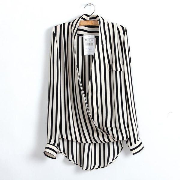 women's blouses & shirts autumn fashion women long sleeve blouse deep v-neck black and white vertical striped shirt ladies casual chiff
women's blouses & shirts autumn fashion women long sleeve blouse deep v-neck black and white vertical striped shirt ladies casual chiff